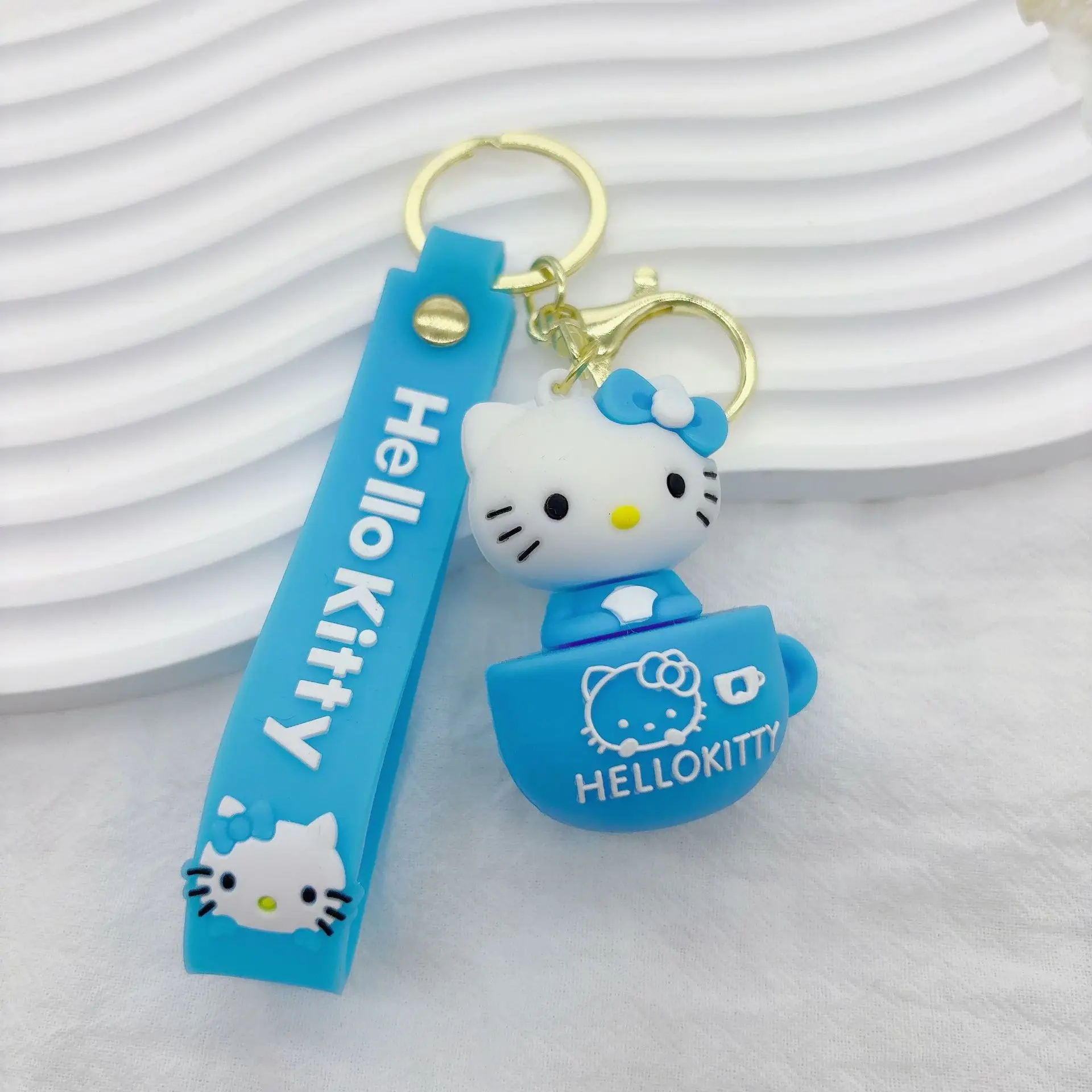 مرحبا كيتي المفاتيح سانريو لطيف عروسة كارتون لينة المطاط حقيبة قلادة سيارة كيرينغ الفتيات هدية التبعي