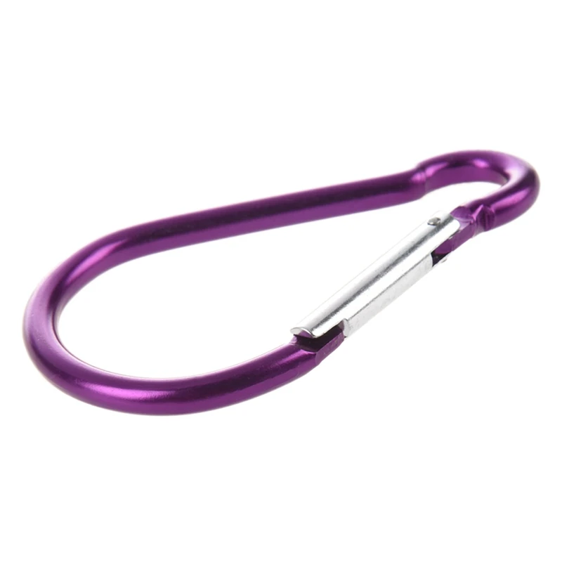 10X Large D Shaped Aluminum Carabiner Bi-Colored Clip Hook For Hiking Camping