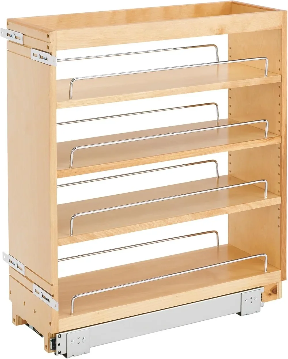 

8" Pullout Kitchen Cabinet Organizer Slide Out Pantry Spice Rack with Adjustable Shelves for 8.5" W Cabinet Opening, 448-BC-8C