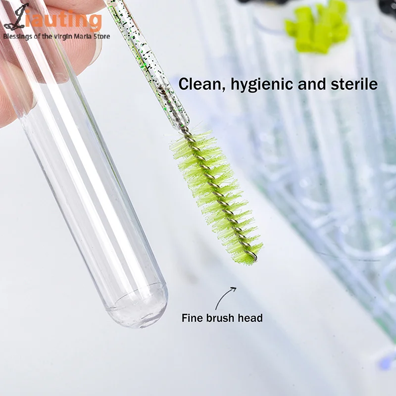 1/2/5 個かわいいパンダ竹まつげブラシチューブクリスタルラッシュマスカラワンド眉毛コームスプーリーアプリケーターメイクアップツール