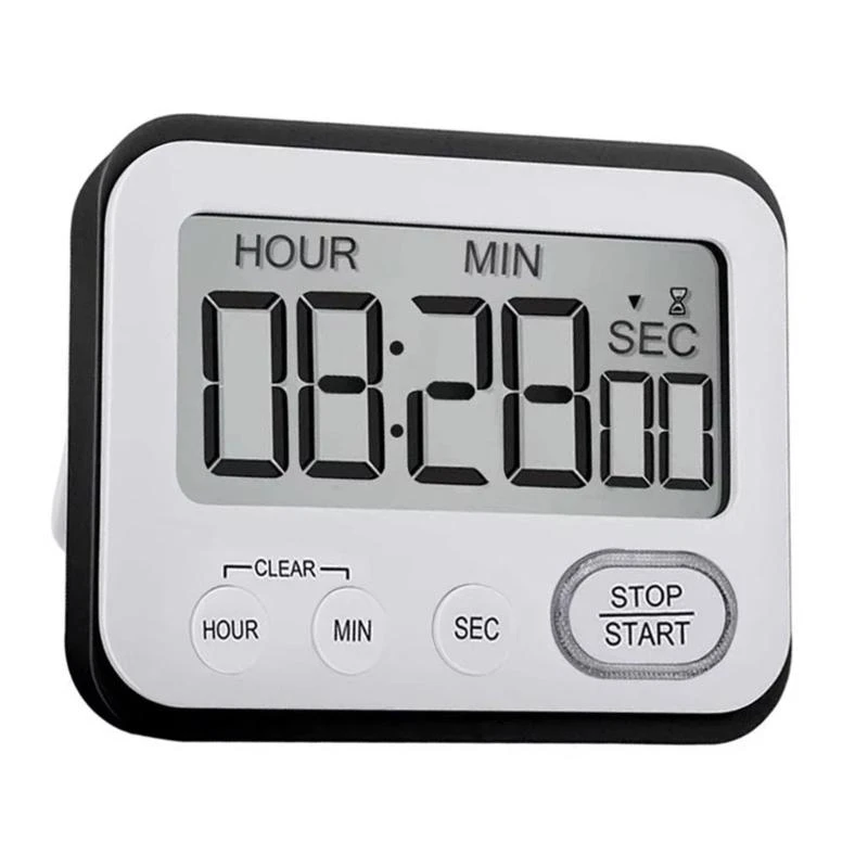 

652F Large LCD Display Timer Count Up/Down Timer for Classroom Home Table Timer Cooking Digital Timer Stopwatch