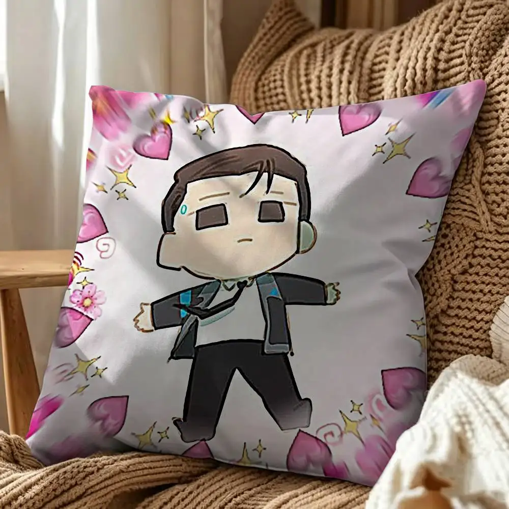 Detroit Become Human  Square Pillow Case Multi Sizes For Car Home Bedroom Decor Custom Valentine Gifts