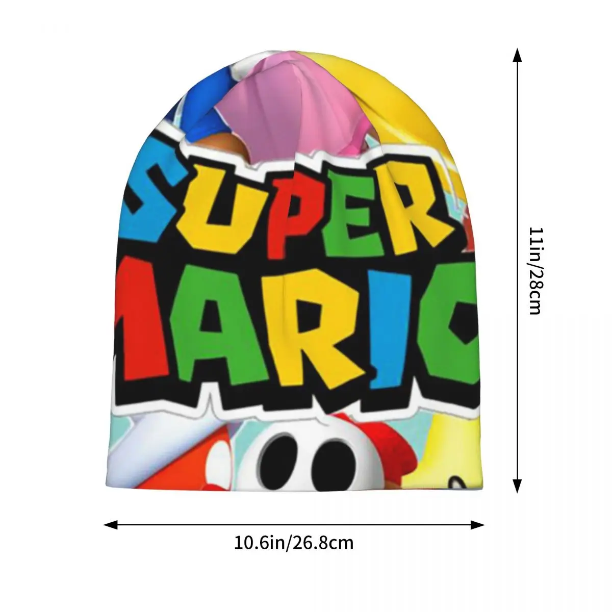 Super Mario Warm Knitted Cap Hip Hop Bonnet Hat Autumn Winter Outdoor Beanies Hats for Unisex Adult