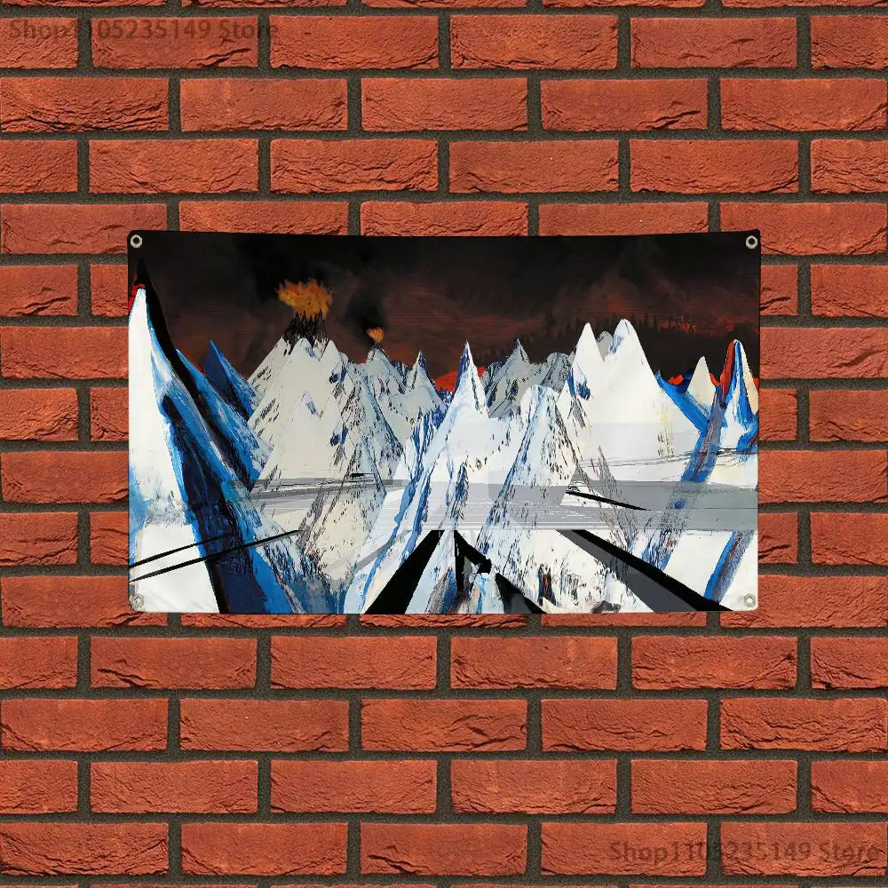 R-Radioheads Music  Flag Tapestry Wall Hanging Bed Room Bar Modern Banner Aesthetic Room Decor