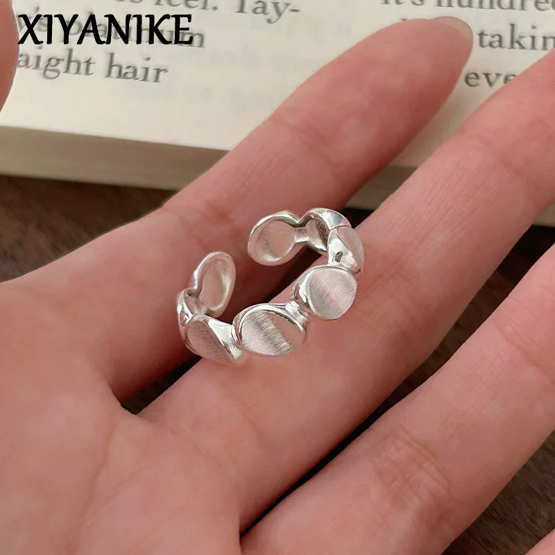 

XIYANIKE Minimalist Irregular Geometric Adjustable Finger Rings For Women Fashion New Female Jewelry Gift Party кольца