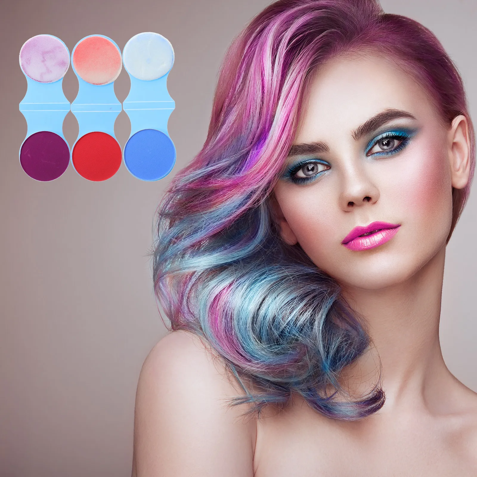 

8Pcs Washable Temporary Hair Coloring Powder DIY Hair Dye Powder for Home Salon Use Safe High Quality Easy Clean Color Change in