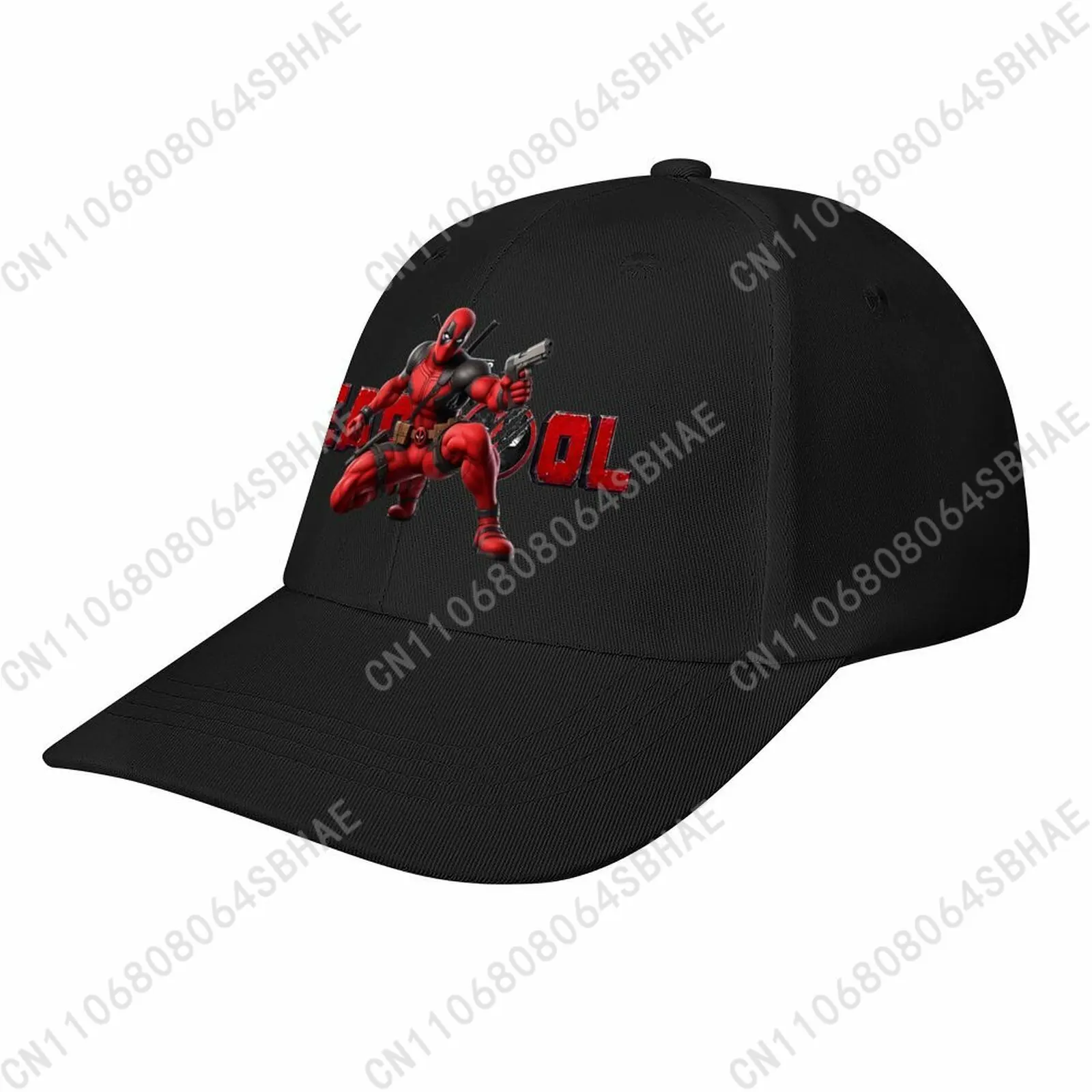 

Marvel Deadpool Baseball Cap Men Women Curved Brim Washed Rubber Print Adjustable Daily Wear Cap Custom Casual Gift Cosplay
