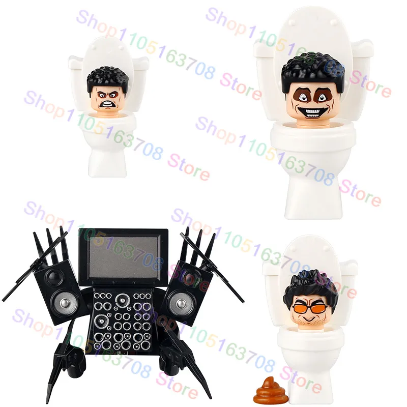 Мини-Skibidi Туалет Человек Рисунок Аниме Строительные Блоки Игрушки Телевизор Человек Plus Titan Оператор Спикерман Кирпичи Модель Рождественские Подарки