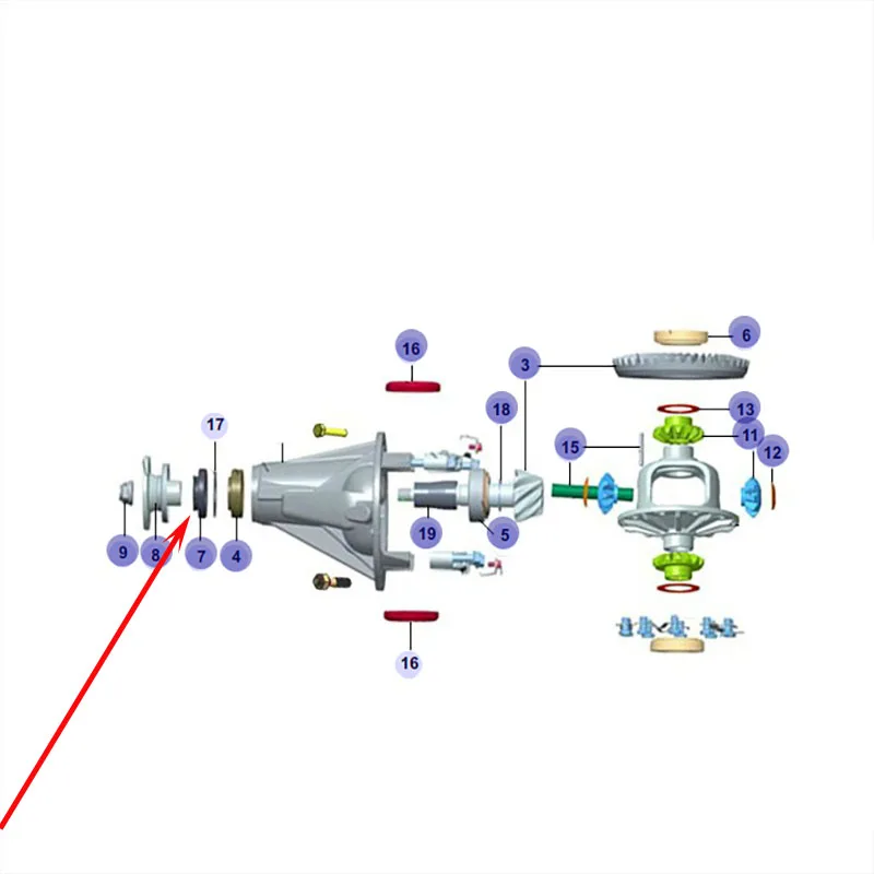 

10pcs For JAC refine M4 M5 53352-44000 Differential oil seal rear axle tooth pack link drive shaft position oil seal