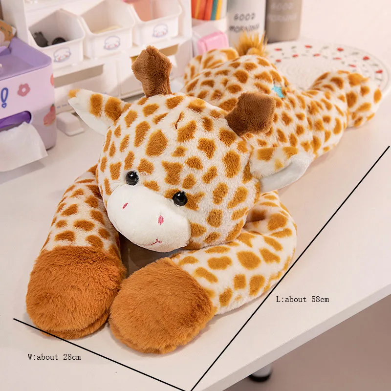 Pluszaki do leżenia na brzuchu z obciążonymi ramionami: Panda rudowłosa, różowy niedźwiedź, jeleń, koala, dinozaur – pluszowe zabawki do spania i na prezent.