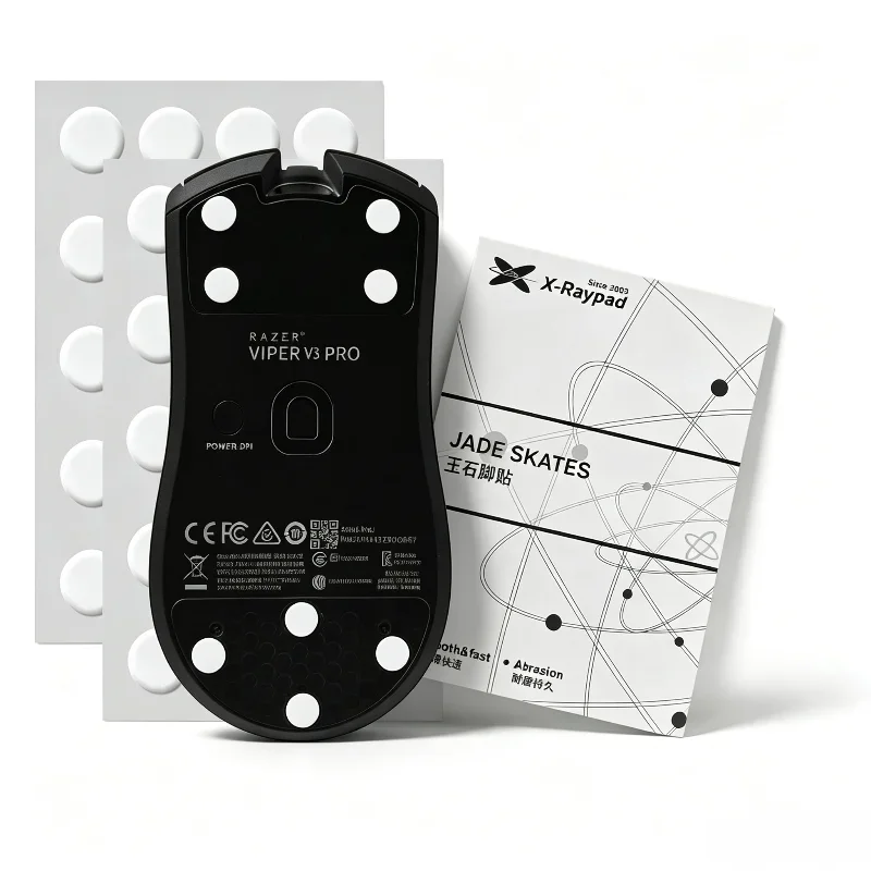 40pc X-raypad – Jade Speed Diy Mouse Skates Universal D6.0/6.5mm Ptfe Dots 9.5mm Jade Donuts Esport Foot Pad