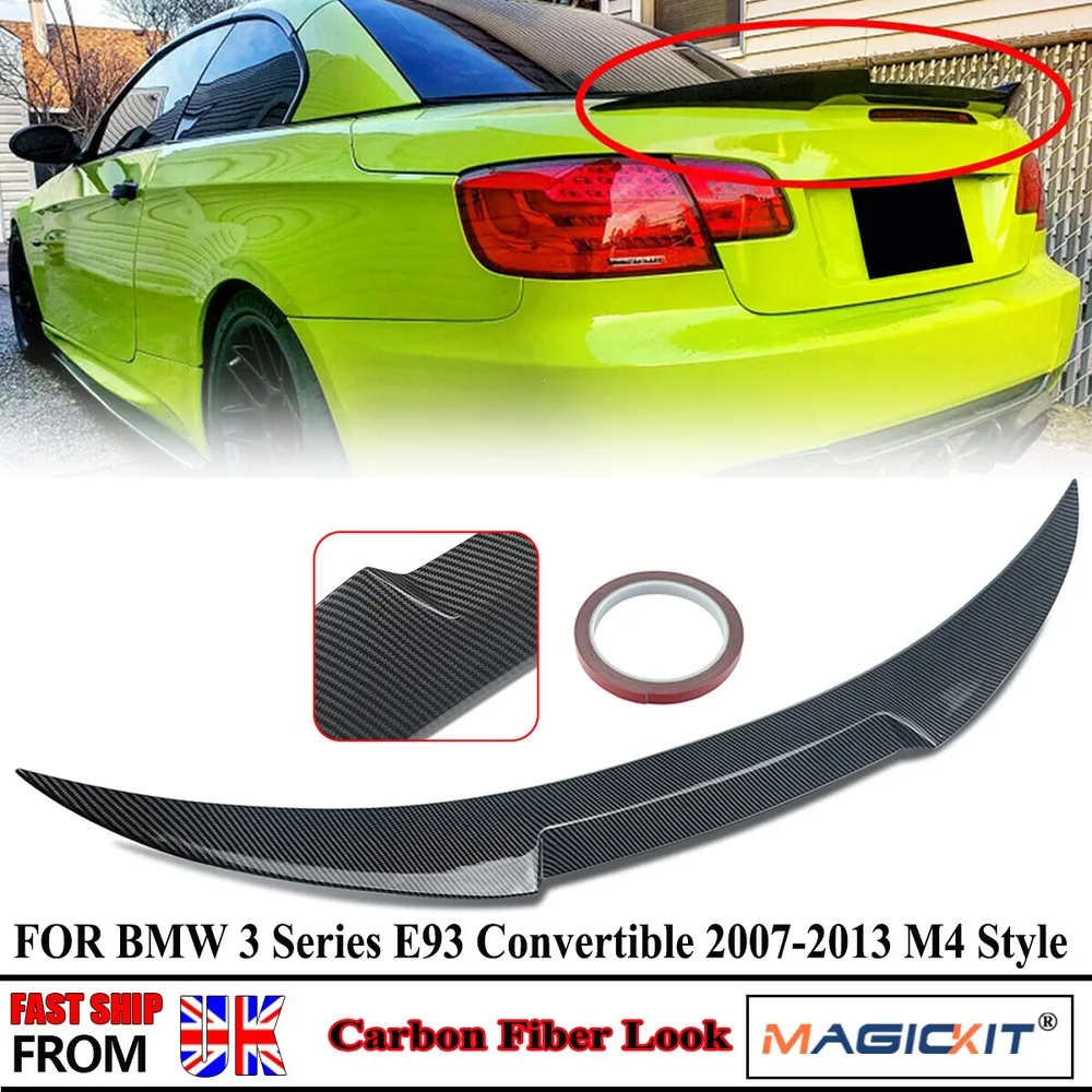

Спойлеры на заднюю крышу для BMW 3 SERIES E93 318i 335i 320d 330d 2-дверный CONVERTIBLE 2007-2013 гг. Задний багажник ГУБ СПОЙЛЕР CARBON LOOK