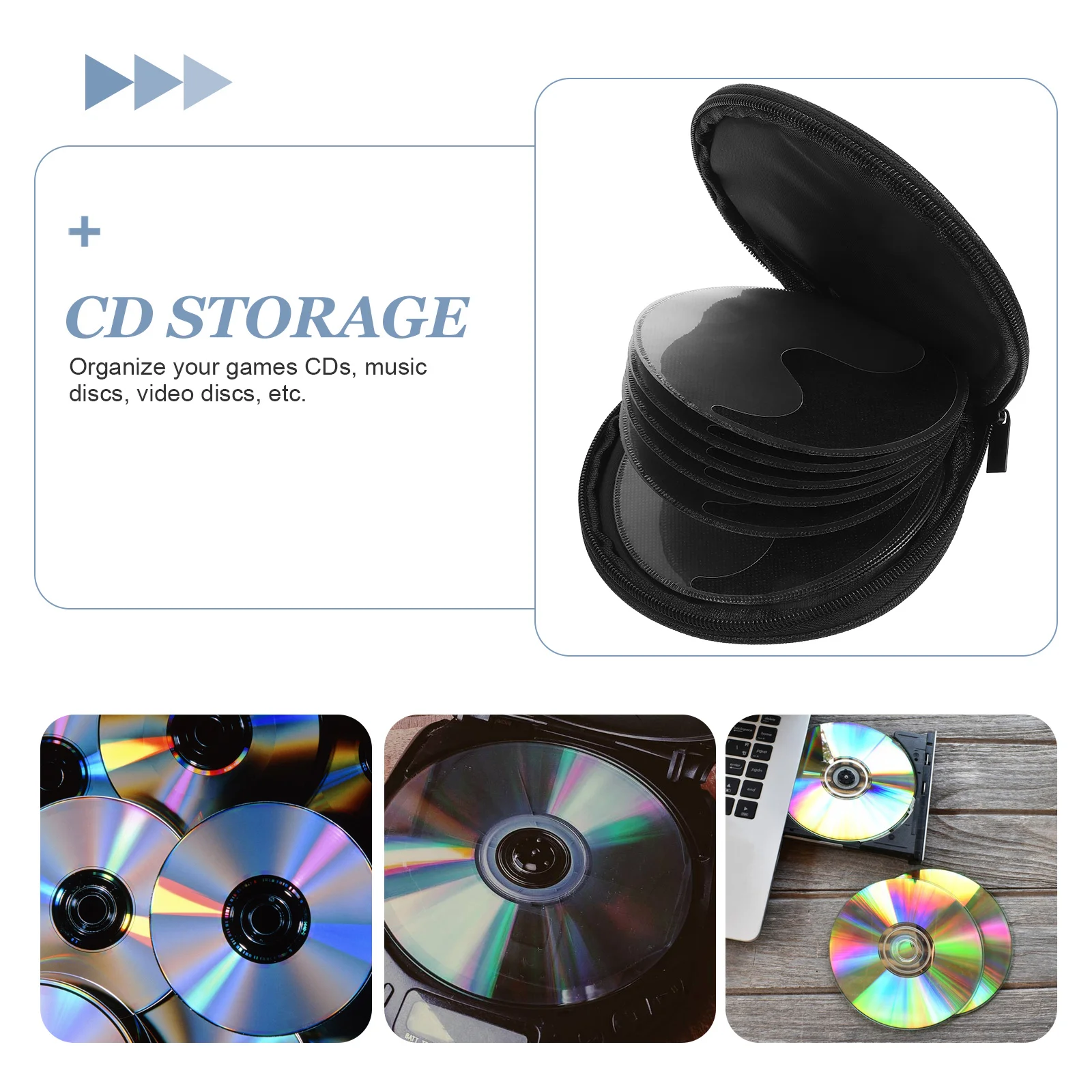 CD Disc Storage Bag Small Case Car Holder Crate DVD Wallet Oxford Cloth Travel Bins