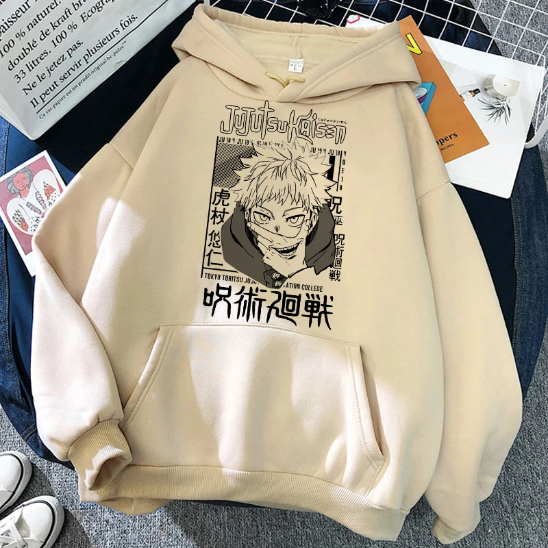 Streetwear 90S Hoodies Japanese Anime Manga Jujutsu Kaisen Hoodies Hoodie Cartoon Gojo Satoru Yuji Itadori Sweatshirt Unisex