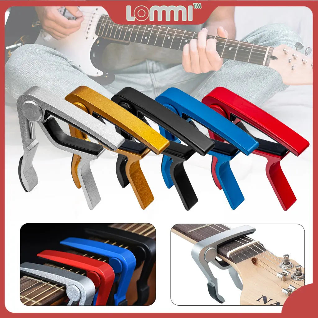 

LOMMI Acoustic Classic Guitar Capo For Electric Acoustic Guitar Gitar Guitarra Accessories Quick Change Clamp Key W Four Picks