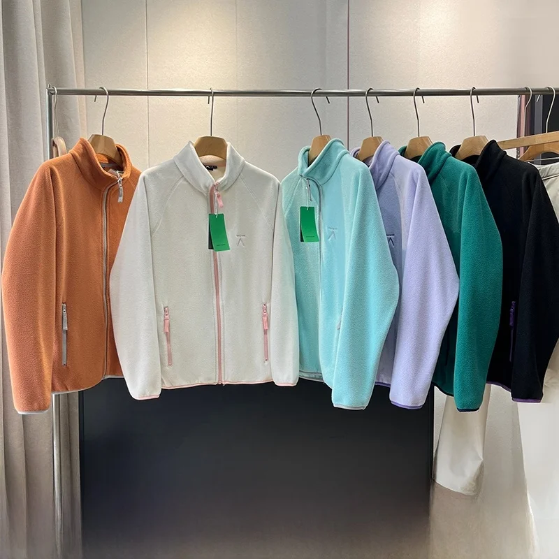 

Thiened Outdoor Fce Jaet Men's Winter New Arrival Qui Dry Warm Cardigan Stand Fit Polyester Fiber Long Sve Zipper