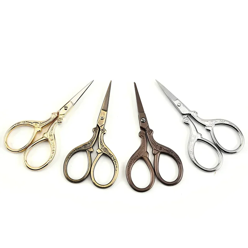 Small Stainless Steel Eyebrow Comb Scissors Manicure Nail Cuticle Trimmer Scissor Beauty Makeup Facial Hair Remover Tool