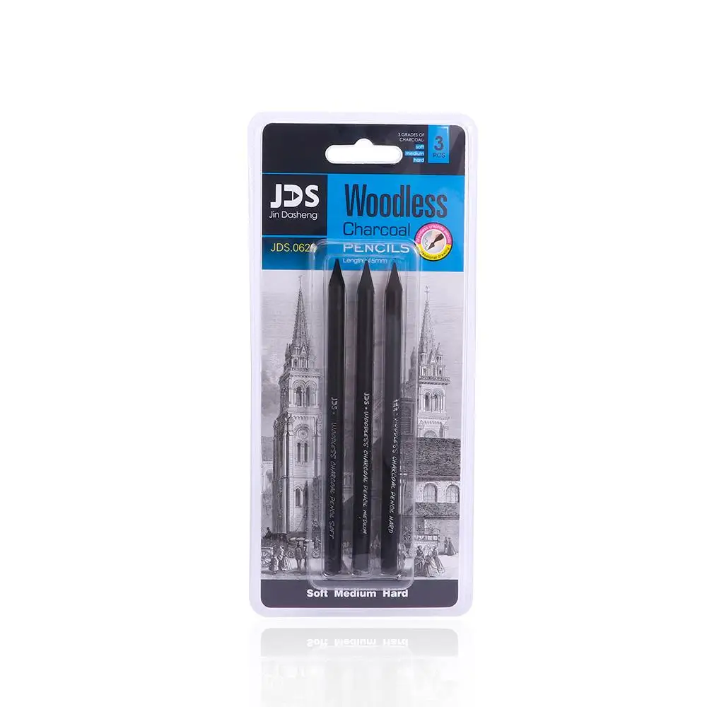 Imagem -03 - Pure Charcoal Full Carbon Pencil Drawing Tool Esboço Art Student Carvão