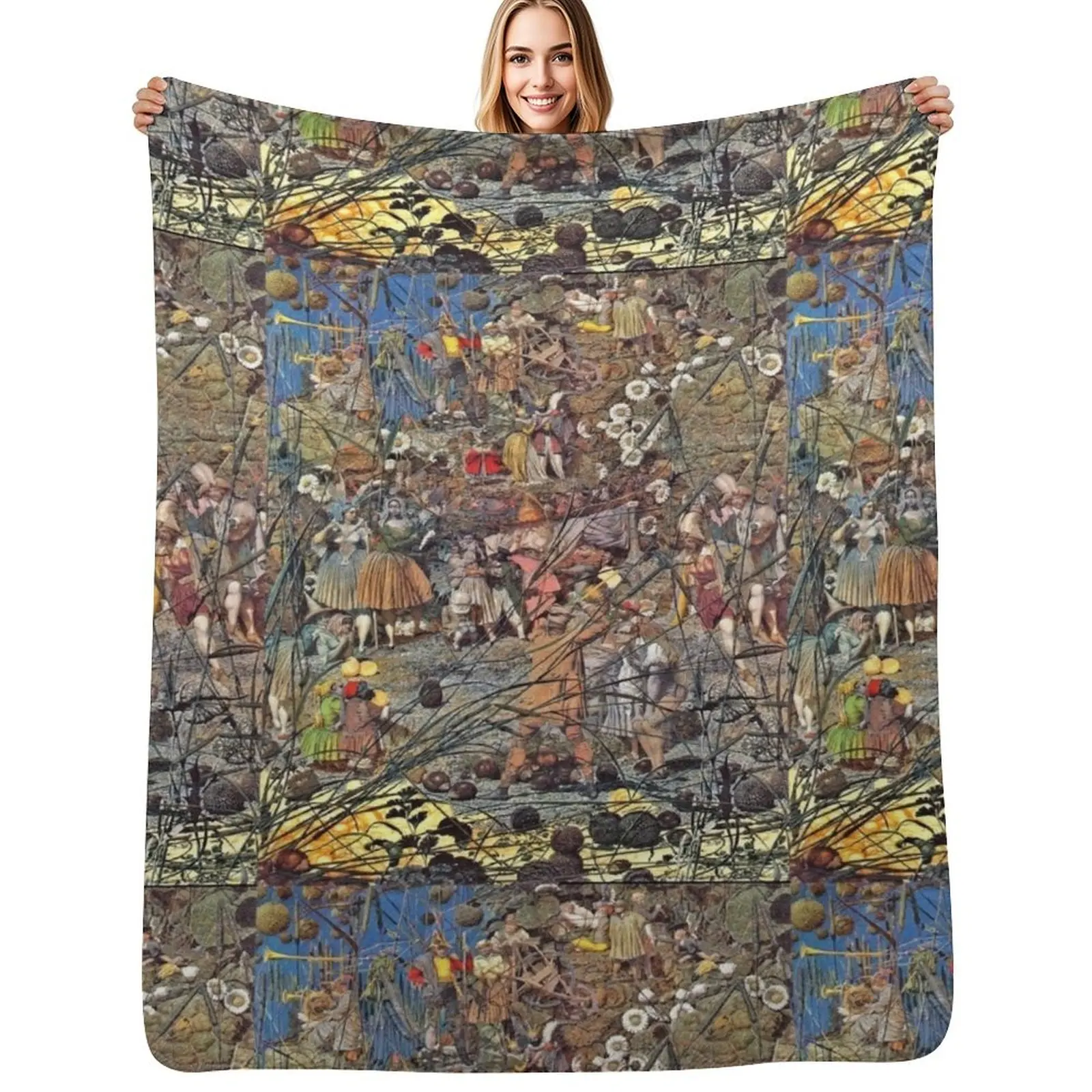 

The Fairy Feller's Master Stroke - Richard Dadd victorian classic painting Throw Blanket Picnic Custom Flannel Blanket