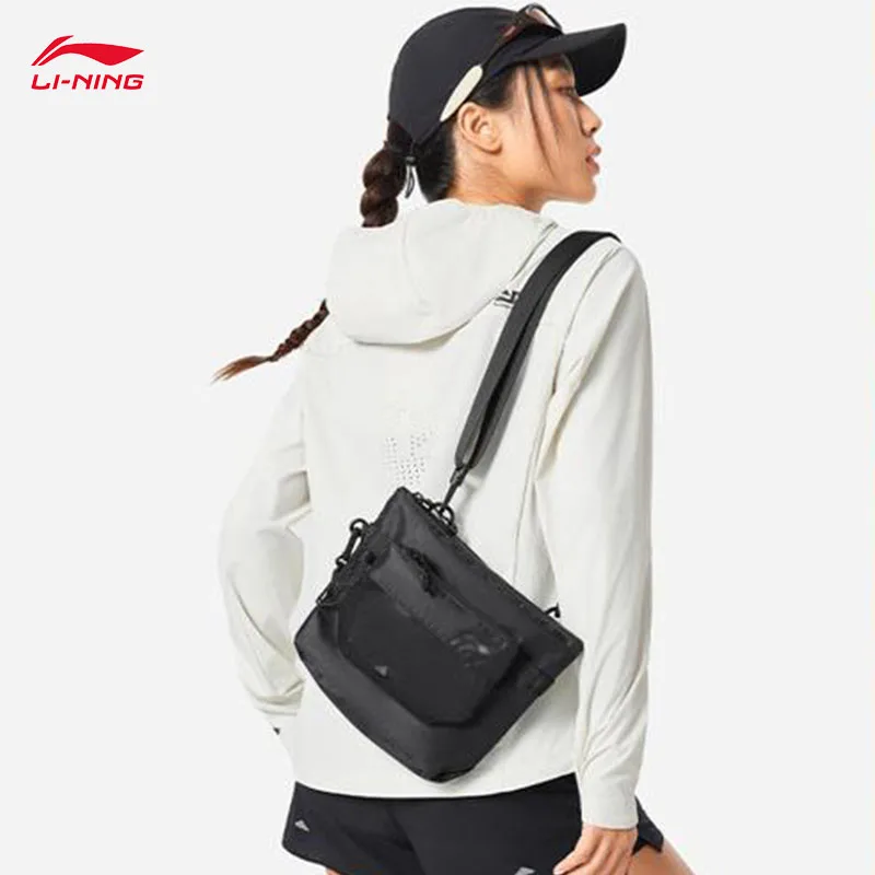 

LI-NING Running Series Светоотражающая сумка через плечо унисекс Профессиональная спортивная сумка LN MIST PROOF 24*5,5*20 СМ ABDV219