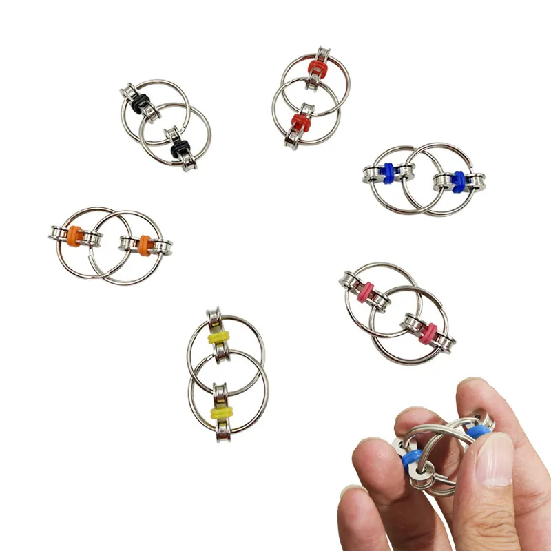 New Puzzle Chain Fidget Toy autismo ADHD Anti Stress uomo adulto bambini portachiavi giocattoli sensoriali Hand Spinner Fidget Bearing EDC Toy