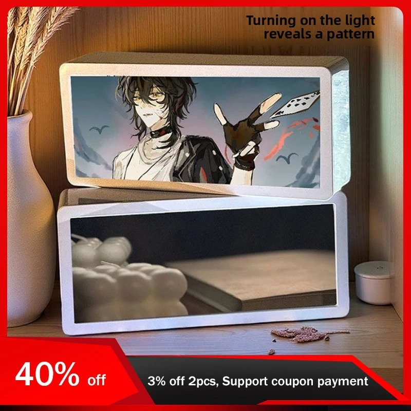 

18.8cm/7.4in I’m Not A God of Drama Cartoon LED Night Box Light Anime Peripherals 3D Lamp Party Supplies Ornaments Holiday Gifts