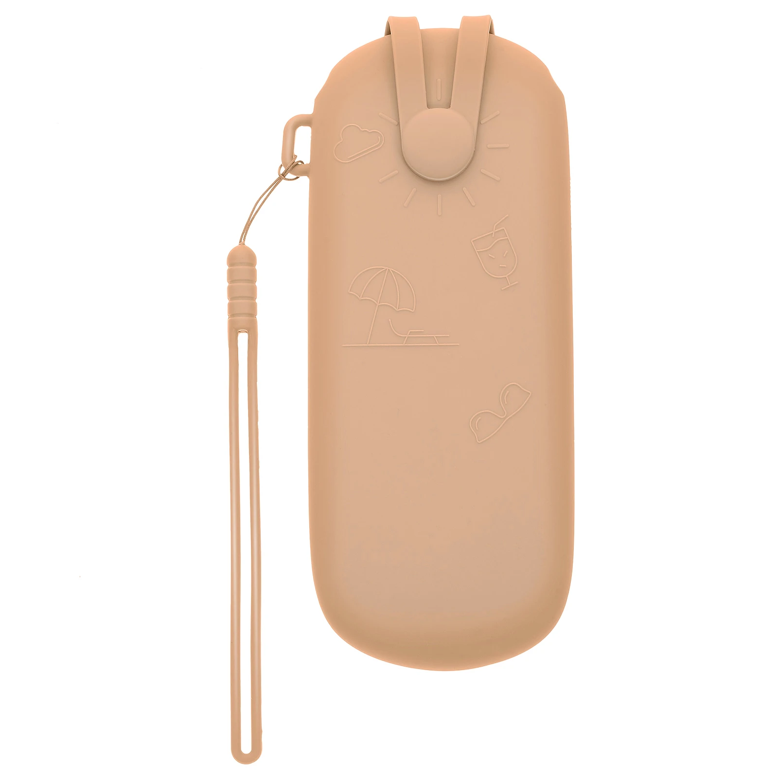 

Silicone Makeup Bag Portable Travel Sunglasses Case Coffee Color Multi Functional Storage Pouch For Cosmetics Glasses