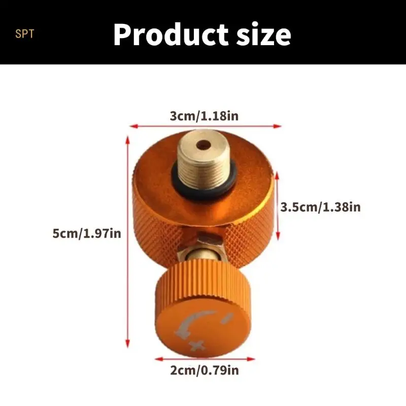Furnaces Connector Split Type Gas Filling Adapter Gas Cylinder Camping Supply 714F