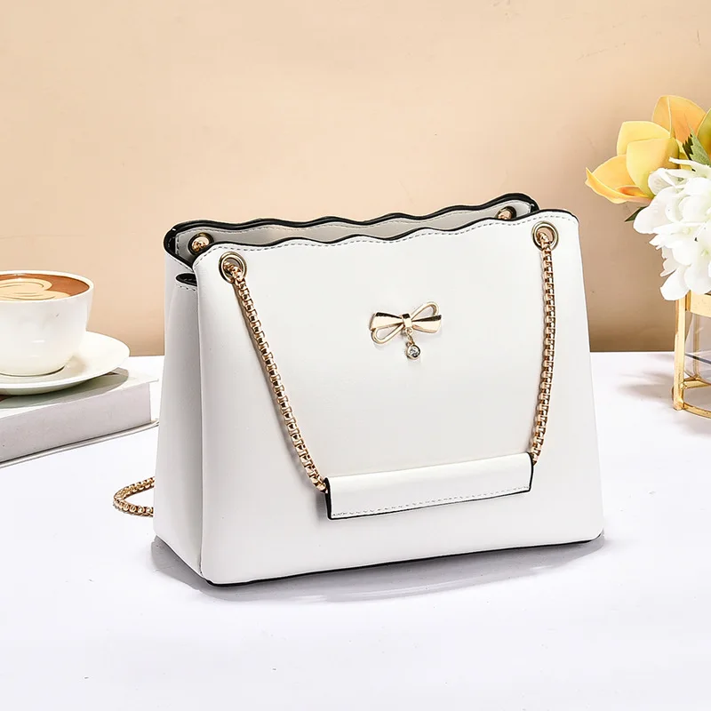 

2025 Bow Mini Handbag Sweet Korean Style Shoulder Purse for Women Cute Crossbody Bag Elegant Casual Top Handle Clutch