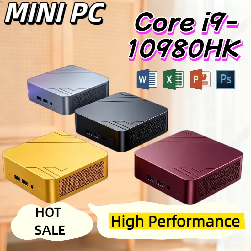 Hot Pick! High Performance Core i9 10980HK Mini PC Windows, 16GB RAM 1TB/2TB SSD, WiFi6 BT5.2, 4K HD