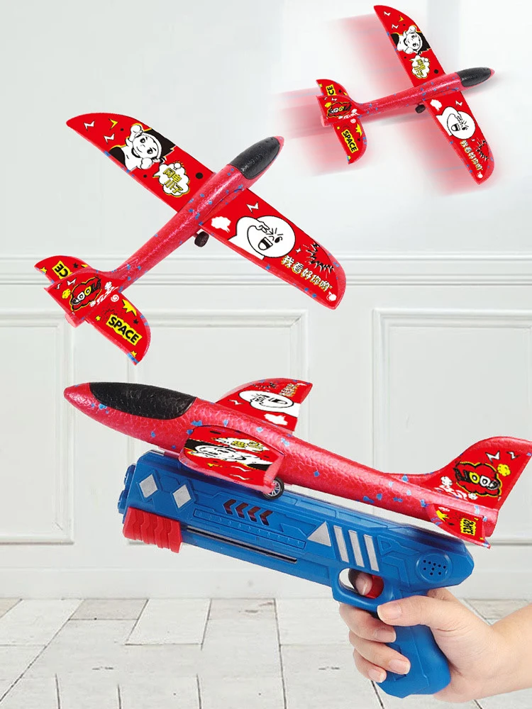 New Airplane Launcher Bubble Catapult With Plane Toy Funny Airplane Toys For Kids Plane Catapult Gun Shooting Game Birthday Gift