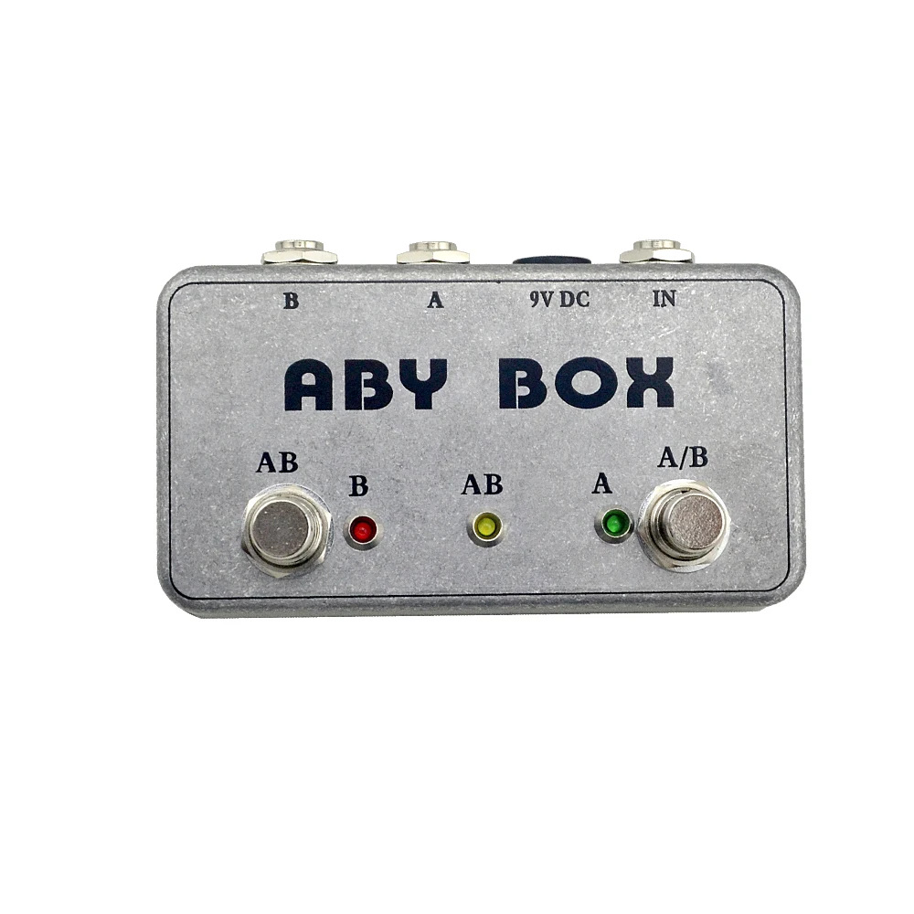 Nuevo GuitarPedals ABY Box-selector de línea, interruptor de canal, Mini Pedal de efecto de guitarra, Bypass verdadero
