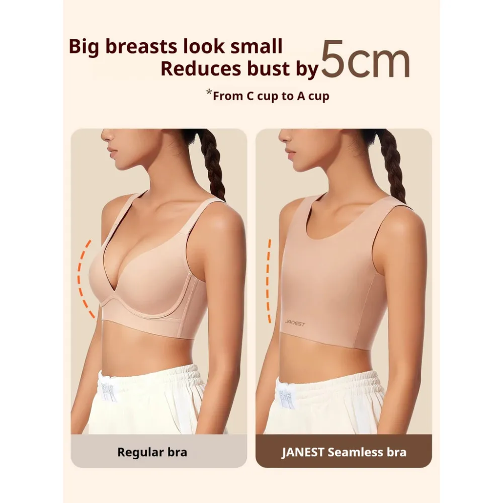Janest Invisible Chest Binder Seamless Pullover Design Front Bra Pad With Elastic Fabric Ultra Flat Binder Corsets