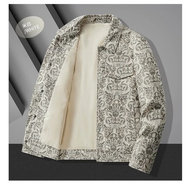 

American Corduroy Jacket Men's Coat Autumn New Casual Retro Versatile Jacket for Young Middle-aged People