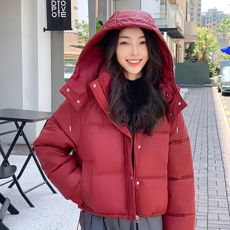 2024 New Down Cotton Coat Bright Face Short Jacket Autumn/Winter Korean Edition Loose Cotton Coat Women\'s Coat