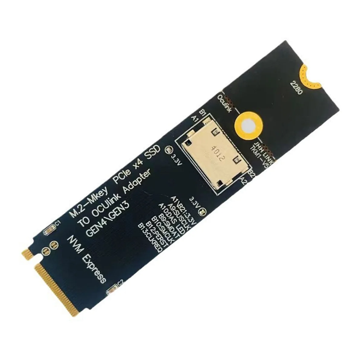 

M.2 M-Key PCIe X4 SSD to OCUlink SFF-8612 Adapter Gen4/Gen3 for 2.5 Inch NVME U.2(SFF 8639)SSD PCI-E NGFF Riser Card