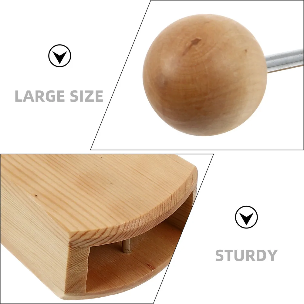 Wooden Ball Bangzi Handheld Slap Kids Toddler Percussion Instrument Musical Toy Orff Instruments Vibraslap Small Instruments