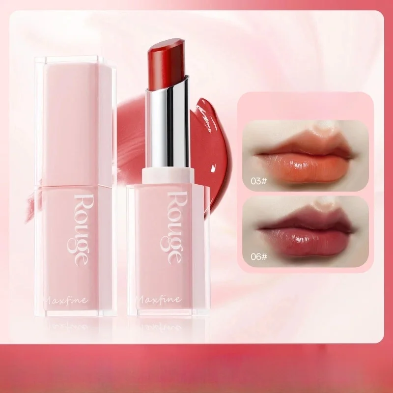Low Saturation Mirror Water Light Solid Lip Gloss Mirror Russet Lipstick Moisturizing Lips Tint Nature Nude Lip Makeup Cosmetics