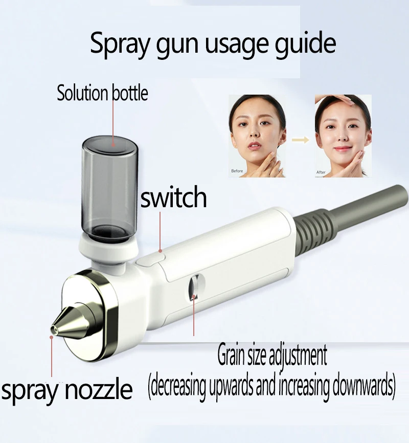 水素酸素7in1小型バブルプラズマブラックヘッド吸引スキンクレンジング水分補給酸素注入装置