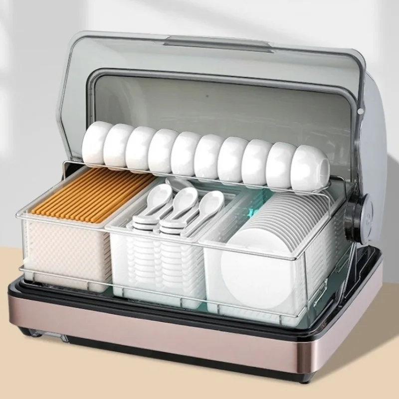 Commercial Chopstick Spoon Disinfector No Drain Drying Integrated Sanitizer Box For Restaurant Canteen