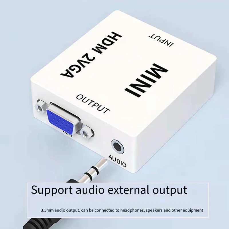 HDMI zu VGA Konverter mit Audio VGA zu HDMI Konverter HDMI Adapter für Notebook Xbox360 DVD PS3 PC HD 1080P TV Box Projektor – Detail 6