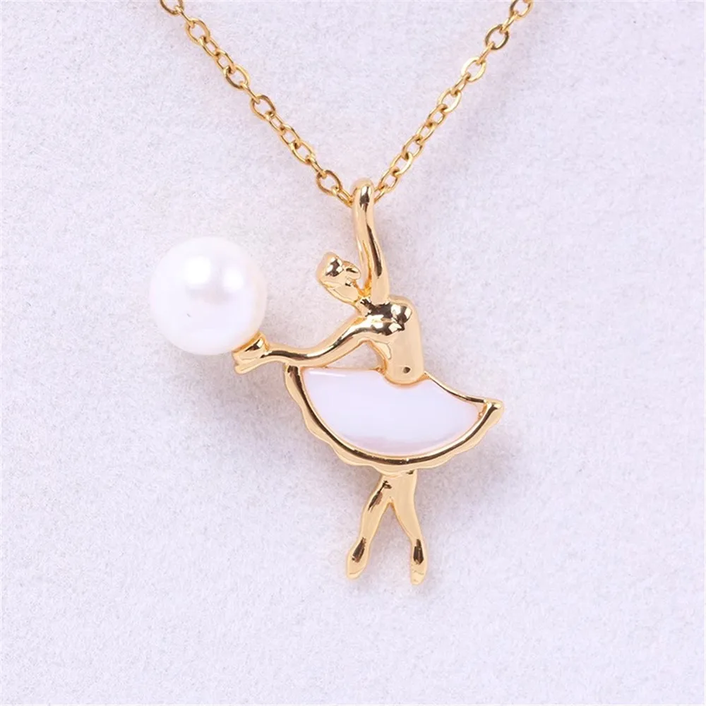 

14k Gold Plated Pins Bail Top Drilled Beads End Caps Pendant Charms Connectors for DIY Jewelry Making Pearl Pendant Setting