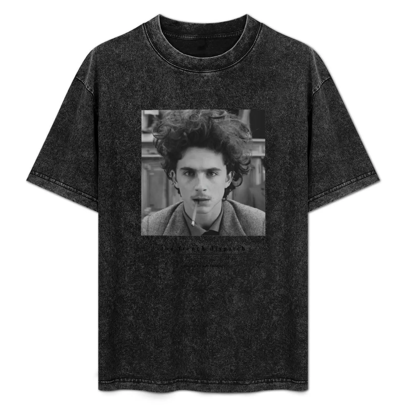 Camiseta The French Dispatch (Wes Anderson) con Timothee Chalamet, Saoirse Ronan, Adrien Brody, camiseta sencilla para las fiestas
