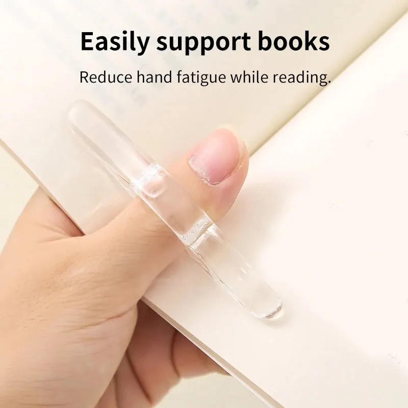 Pemegang buku jempol, penanda buku Tekan akrilik 1 buah, alat membaca
