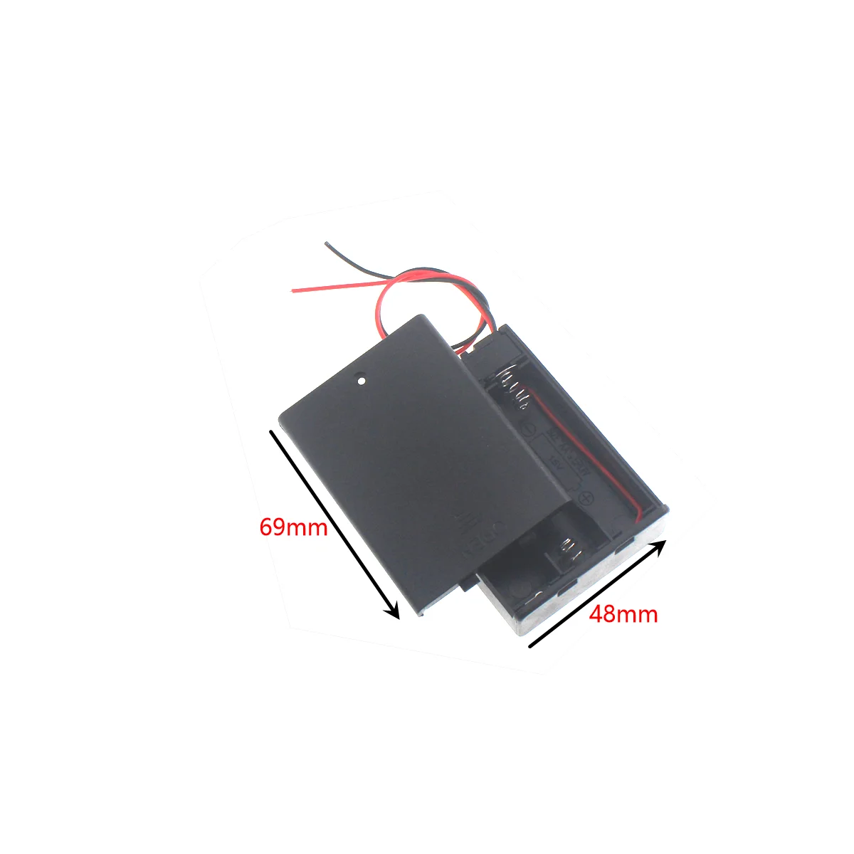 Boîtier de Rangement pour Batterie d'Alimentation, 1X, 2X, 3X, 4X, Slots, Ports, Taille AA, Fils Noirs pour Outils de Réparation de Bricolage