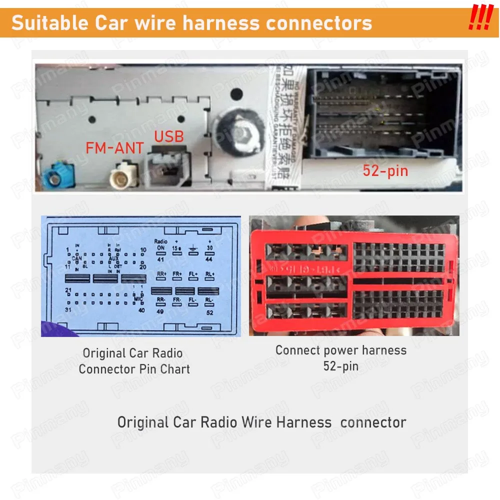 Car stereo Wiring Harness connector CAN Bus Adapter for Jeep Compass Wrangler Cherokee Renegade Grand Commander Dodge RAM 1500