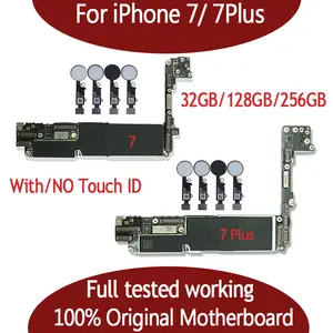 Bilashmart 100% Original Unlocked iPhone 7 Plus Motherboard With Touch ID Mainboard With Chips 32GB 128GB 256GB iOS 4G