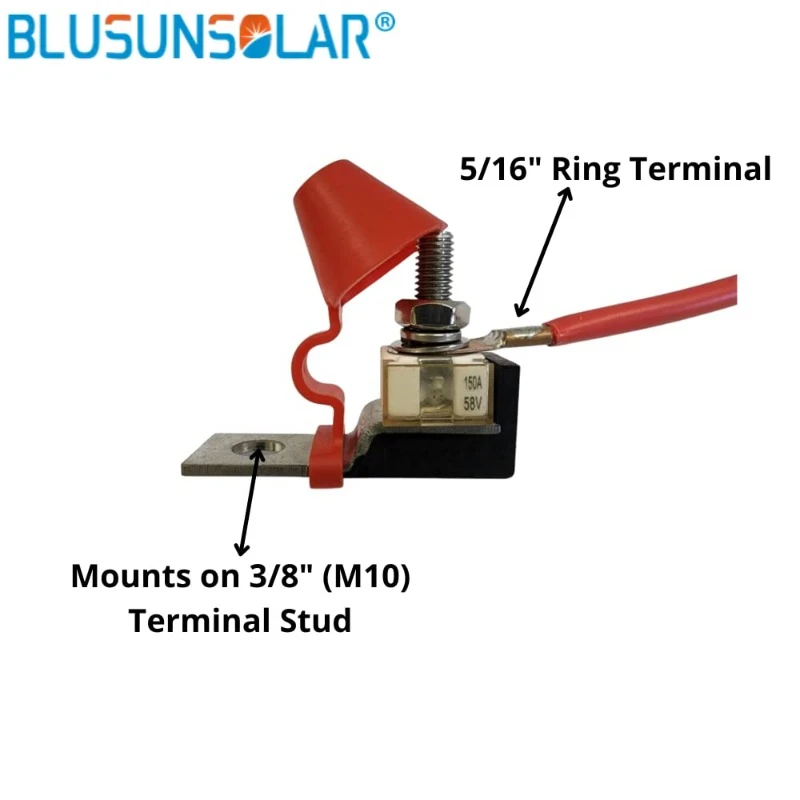 BLUSUNSOLAR  Terminal Fuse Block Kit, Single Stud M8 (5/16\