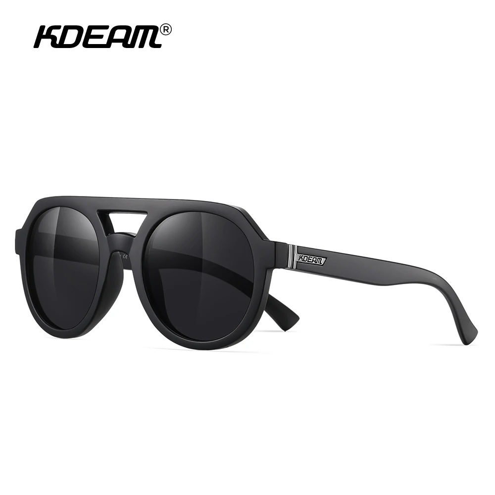 KDEAM Vintage Round Sunglasses Men Unisex Size Steampunk Glasses Women Party Shades Including Skull Case