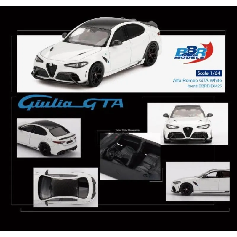 

BBR 1:64 Alpha GTA GTAM White Simulation Die Casting Alloy Car Model Collection Desktop Ornament Boy Toy Birthday Gift